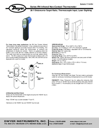 Thumbnail of document Manual - IR3 / IR4 Infrared Temperature Thermometers